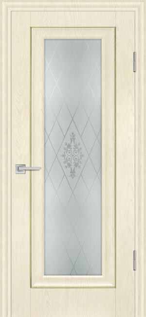 PSB-25 "Baguette" ваниль ДО2000х600  стекло с художественным рисунком