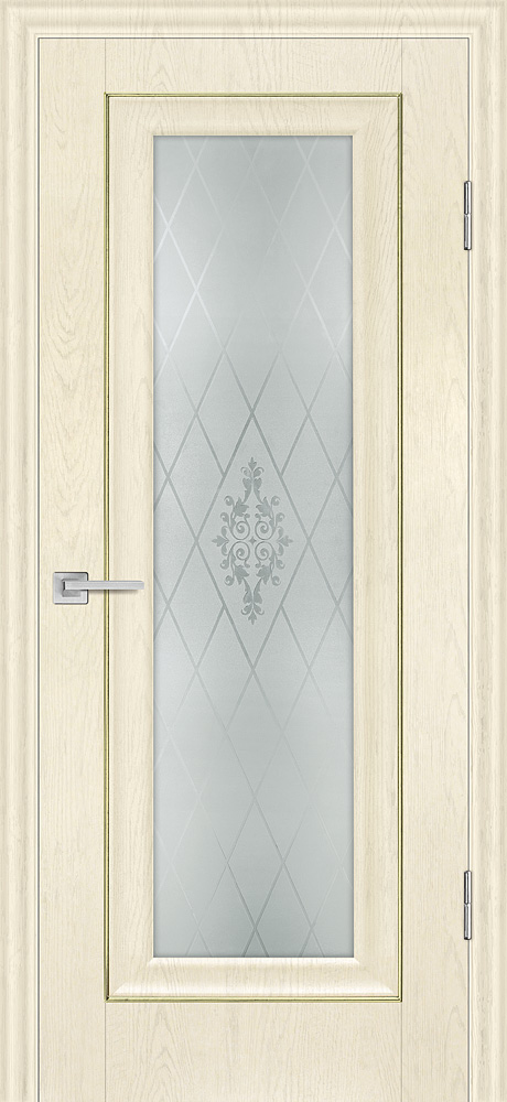 PSB-25 "Baguette" ваниль ДО2000х600  стекло с художественным рисунком